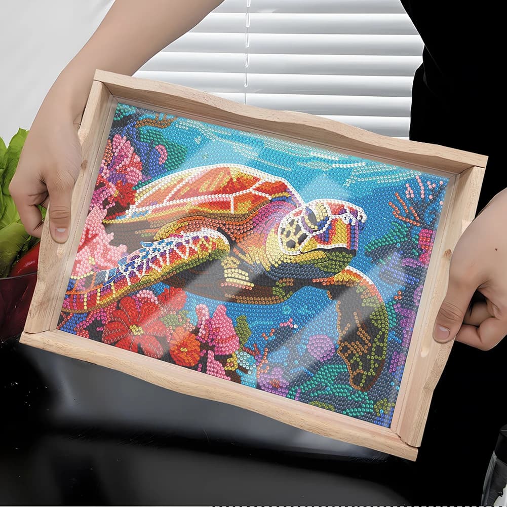 Kit Fai-da-Te per Pittura Diamantata, Decorazione Creativa per la Casa e Relax, Stile Classico in Legno e Resina, Perfetto per Appassionati di Arte e Artigianato