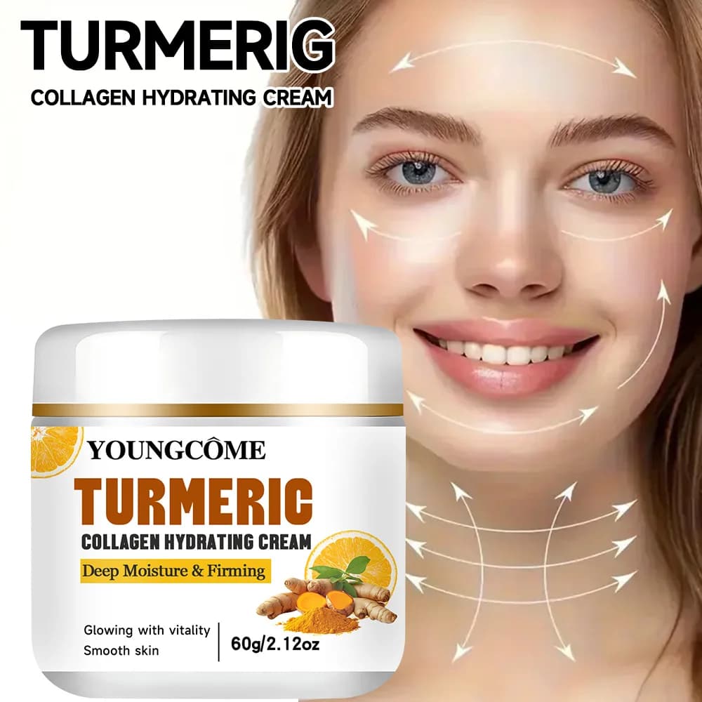 Moisturizing cream with curcuma and vitamin C - Adult Unisex, hydrating firming, enriched with aloe vera, soothes skin