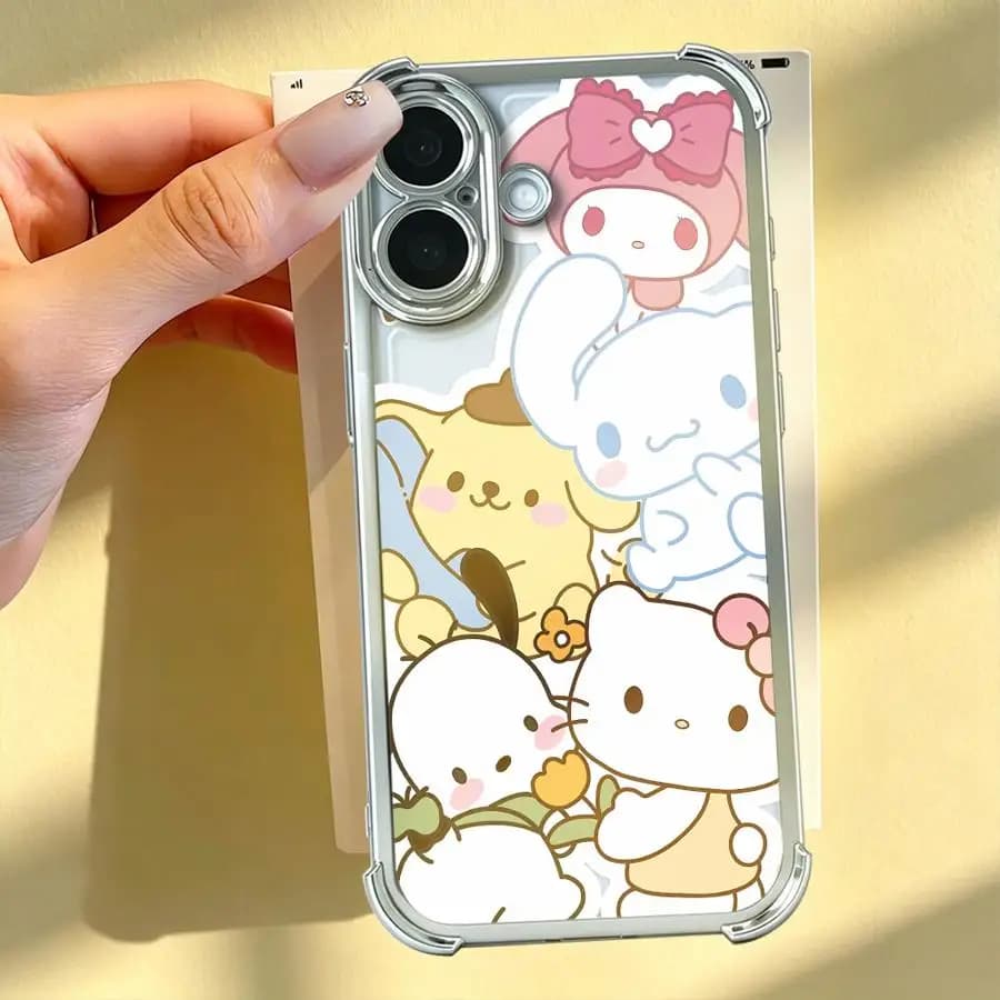 Soft Phone Cover Case for iPhone 17 Pro Max 15 12 16e 16 Plus 14 Pro 13 11 Air Sanrio Cute