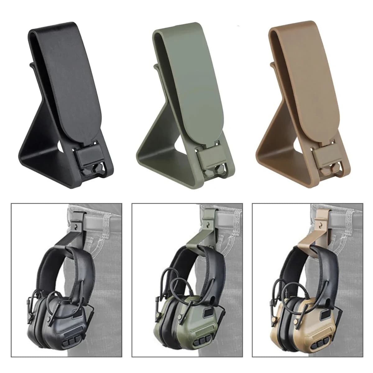 Auricolare tattico Gancio con fibbia per appendere Molle Clip a sgancio rapido per cintura Cintura in vita Accessori per tiro da caccia