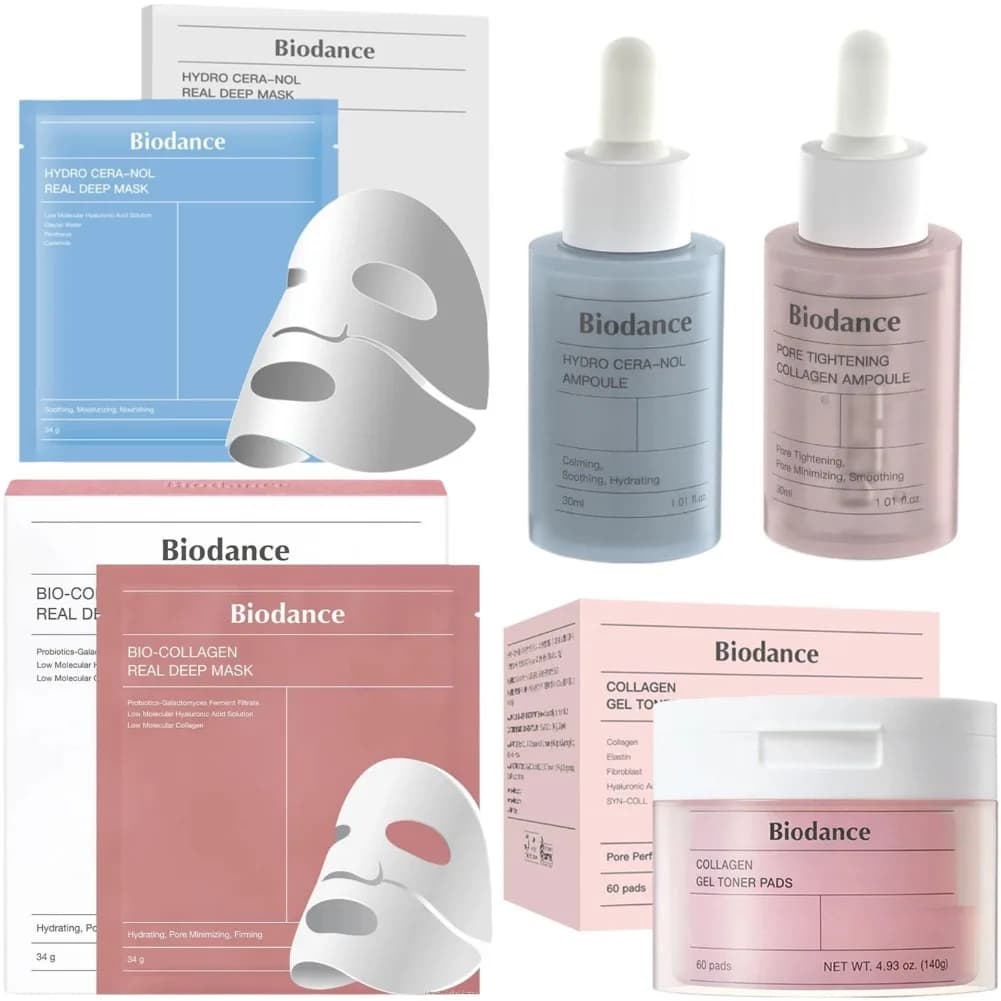 Tonico Idratante al Bio-Collagene, Siero Riparatore per la Pelle del Viso, Tonico Viso Illuminante Non Irritante, Cura della Pelle Coreana