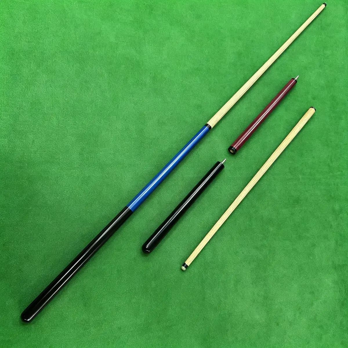 Jump Break Pool Cue, 14mm Tip, Purple Heart Wood Butt, Tech Wood Shaft, 2‑in‑1 Billiard Break Jump Cue for Pool Game