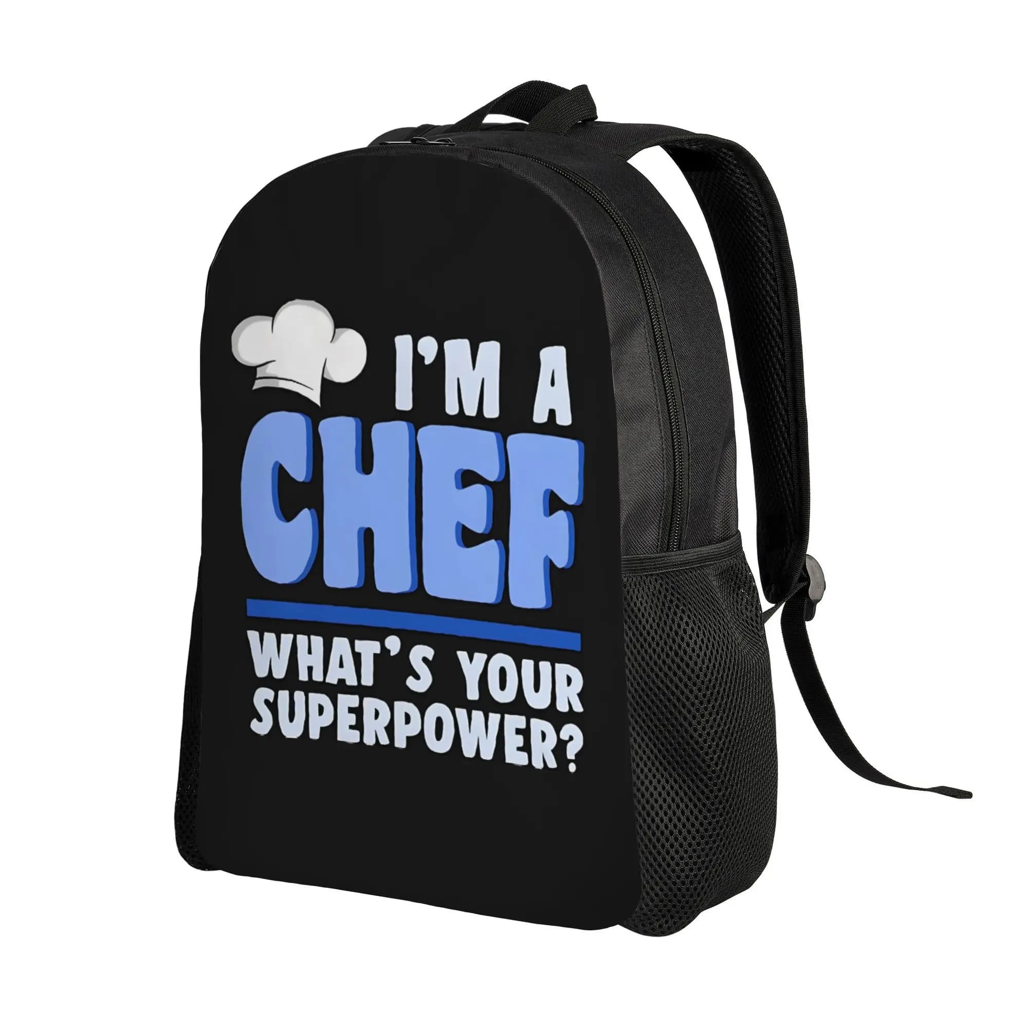 This Is a Chef Super Force Chef Food Fashion Printed Backpack, Ideal for Commuting, Travel, and Leisure Activities, and It Is Designed for Both Men and Women