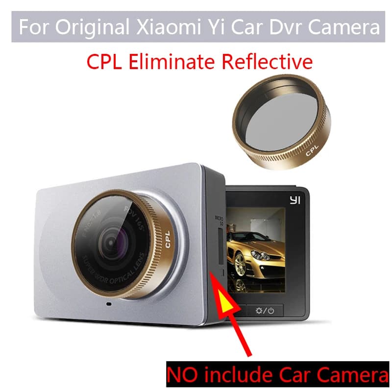 For Xiaomi Yi Car Dvr Camera for CPL eliminates reflective for Yi Dash Cam gold CPL Polarizing Glas of for XIAOMI YI Car dvr