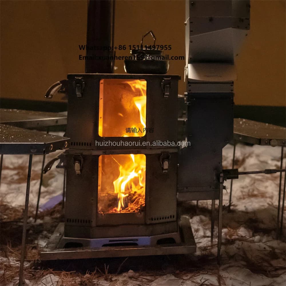 Outdoor Multi Fuel Wood Burn Stove High Quality Stainless Steel DIY Multifunction Camping Heating Furnace Tent Fireplace Stove
