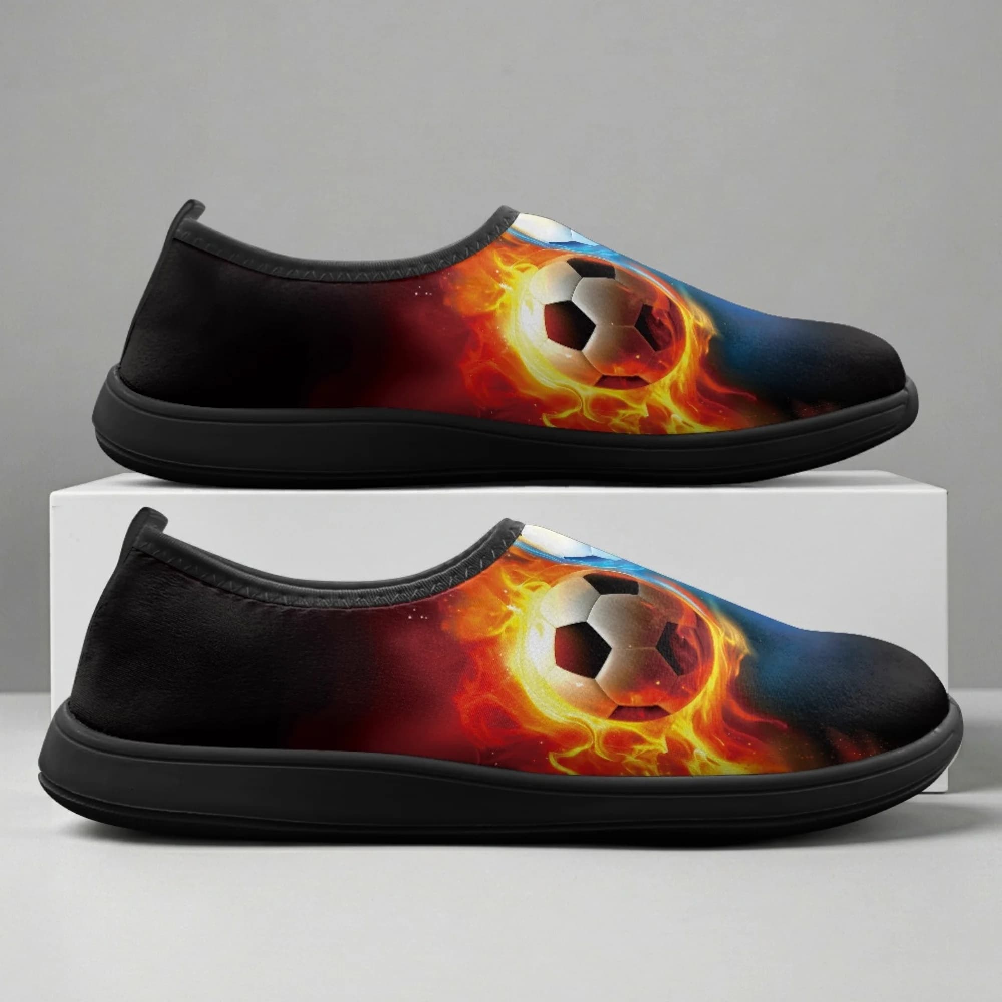 XIXIRIMIDO Slip-on Wide-toed Shoes Soccer Men's Breathable Mesh Shoes Womens Fashion Summer Sneakers Walking Shoes 36-46