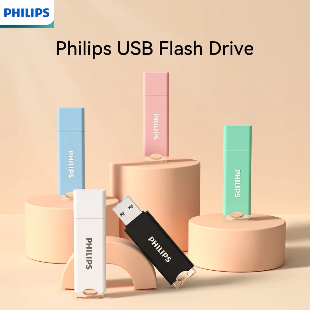 PHILIPS USB 2.0 Chiavetta USB multicolore Trasmissione ad alta velocità 8G 16G 32G 64G Ufficio portatile/Studente/Auto Uso generale