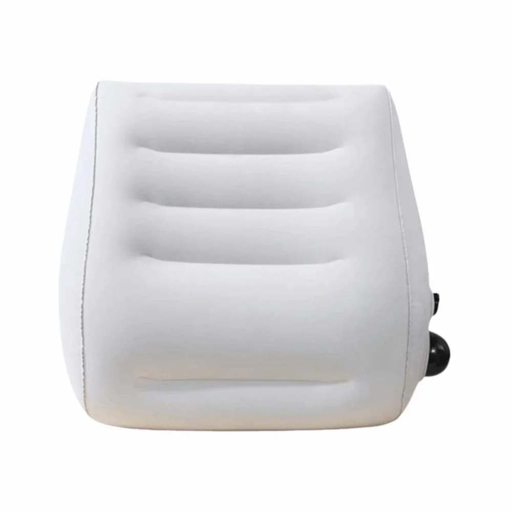 Soft Flocking Inflatable Lumbar Pillow PVC Liner Air Inflatable Travel Waist Cushion Soft Fabric Inflatable Back Rest