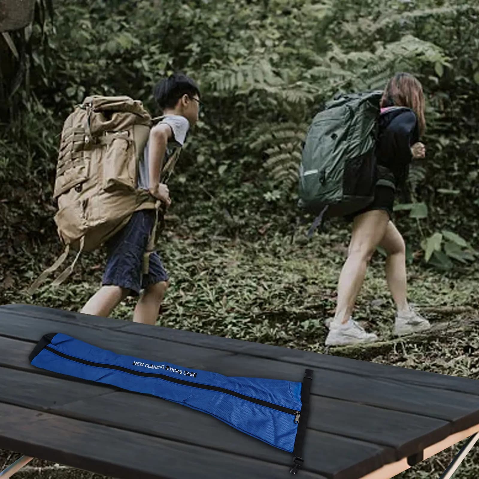 Transport bag for hiking Outdoor trekking poles Backpack Moulders Waterproof case for trekking poles Walking bag 77 cm * 18 cm