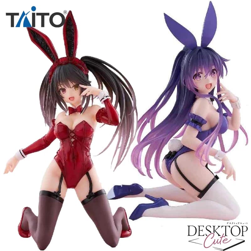 Disponibile TAiTO Desktop Cute DATE ALIVE IV Tokisaki Kurumi Yatogami Tohka Bunny Girl Ver. Giocattolo modello di action figure anime in PVC 13 cm