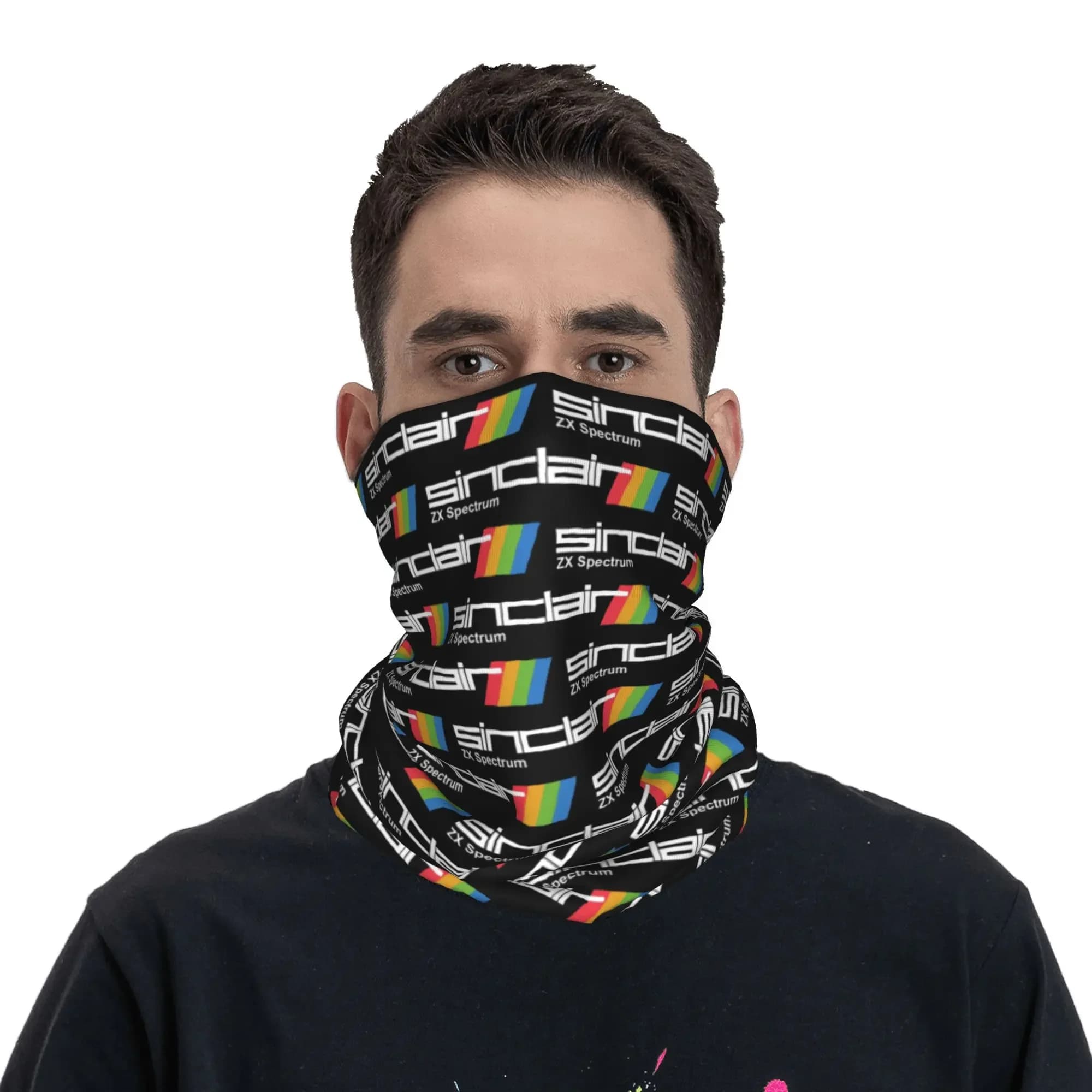 ZX Spectrum Bandana Neck Gaiter Printed Mask Scarf Warm Face Mask Running For Men Women Adult Windproof