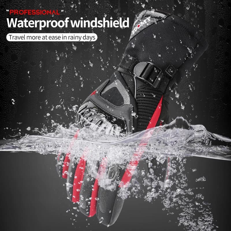 Upgraded Winter SUOMY WP-02-2 Waterproof Windproof Warm Guantes Moto Touch Screen Luvas Men Women Motorcycle Gloves