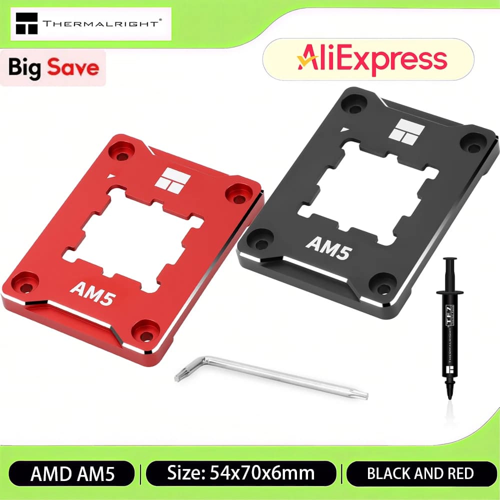 Telaio correttore di flessione CPU Thermalright AMD AM5 BCF Nero/Rosso AMD Fastener Staffa anti-flessione Piastra di pressione