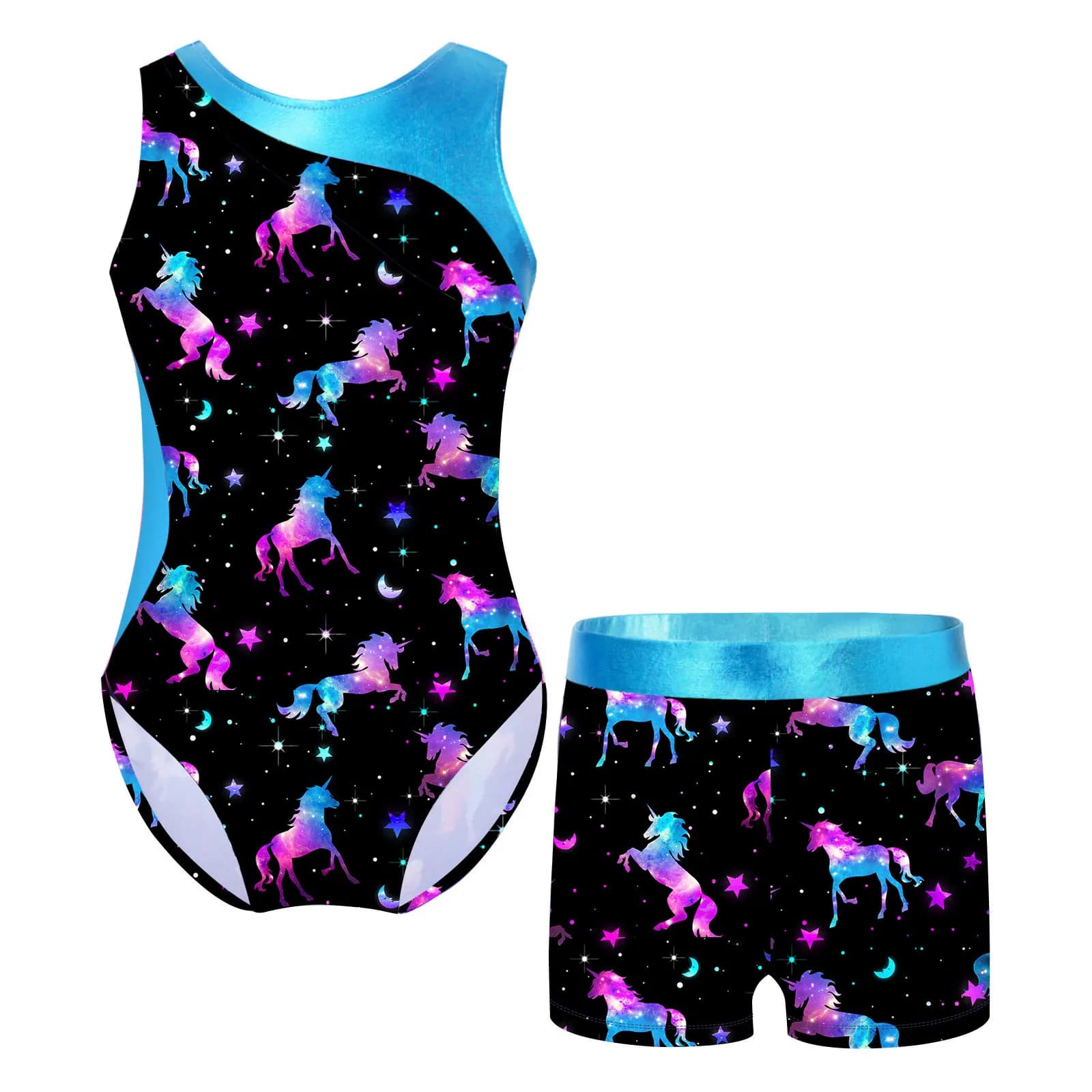 Nuovo 2023 Costumi da bagno per bambini Due pezzi Flamingo Costume da bagno per ragazze Ginnastica Danza Body 2023 Estate Bikini Set Costume da bagno per bambini