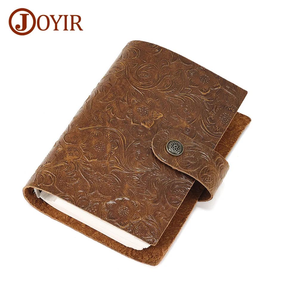 JOYIR vera pelle di vacchetta anelli regolari Planner Business Leather Cover Notebook Retro Notepad Binder Organizer diario di viaggio