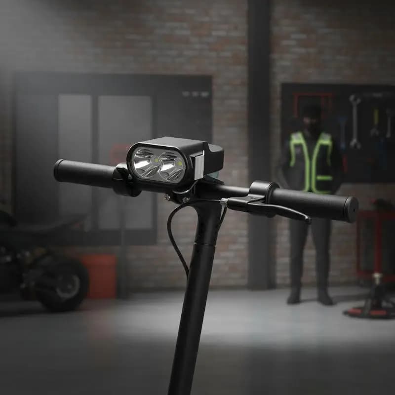 Electric Bicycle Front Light 36V 48V 60V E-Bike Headlight Waterproof LED Electric Scooter Flashlight Horn Front Lamp Accessories