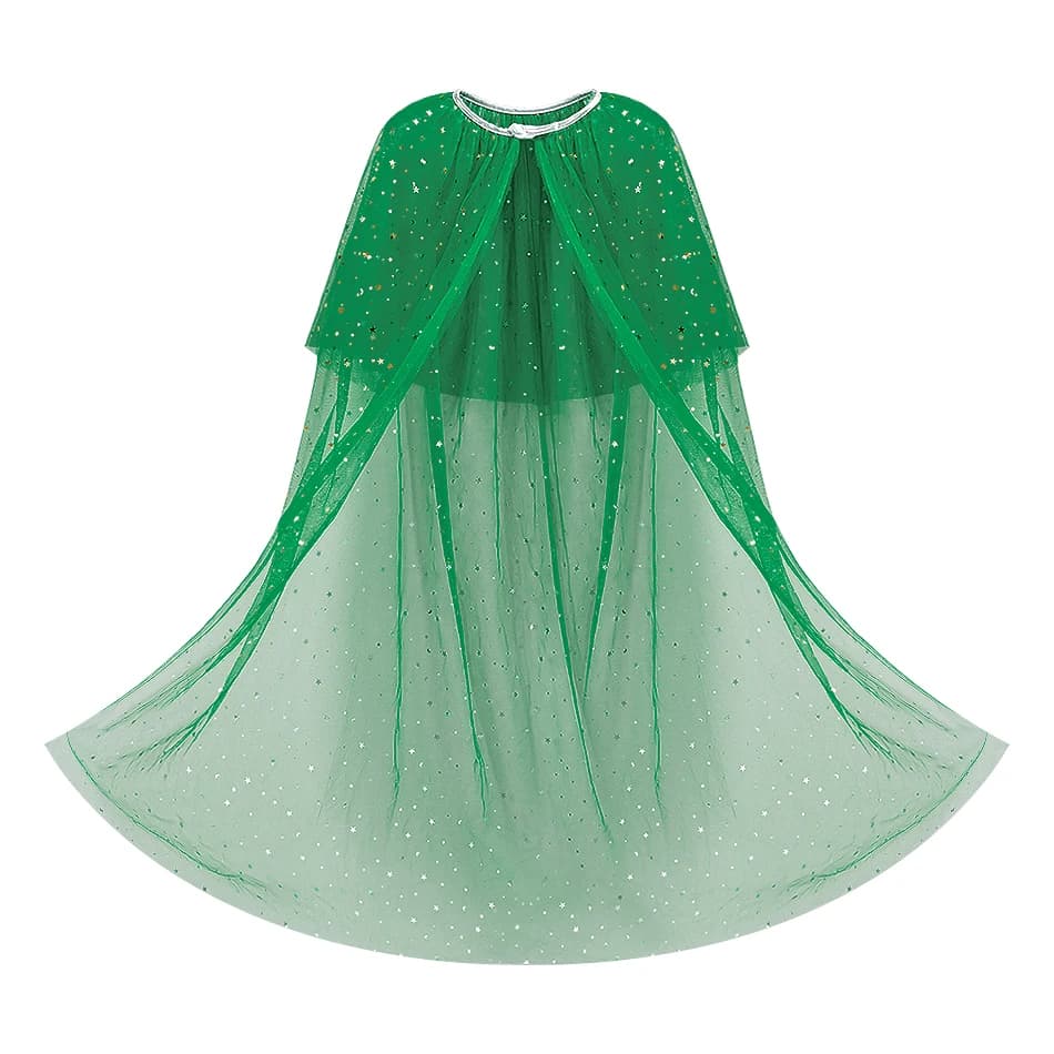 Mantello Principessa Glitterato 2026 per Bambine, Costume per Halloween, Natale, Feste di Compleanno, Accessori per Cosplay