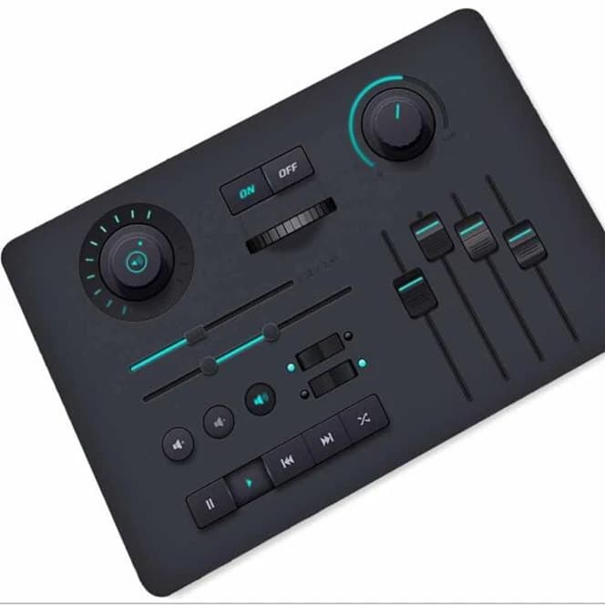 Tappeto Zerbino Divertente con Pannello Musicale Funky, Design Lente Fotografica e Giradischi DJ, per Ingresso e Bagno, Stile Geek