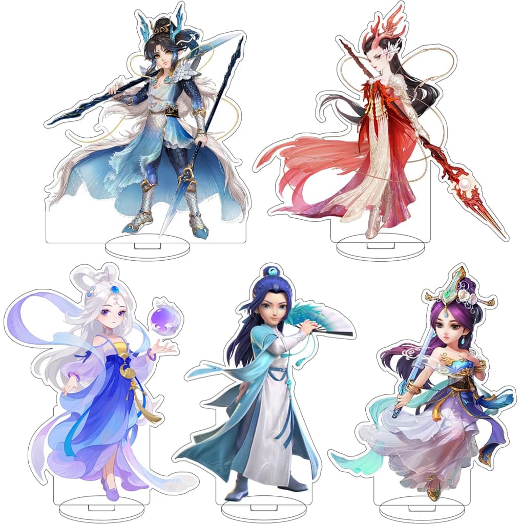 Statuetta in Acrilico da 16CM di Personaggi Anime e Videogiochi Fantasy: Westward Journey Online, Swordsman, Pontiff, Moth Fairy, Werewolf, Cosplay, Regali e Ornamenti