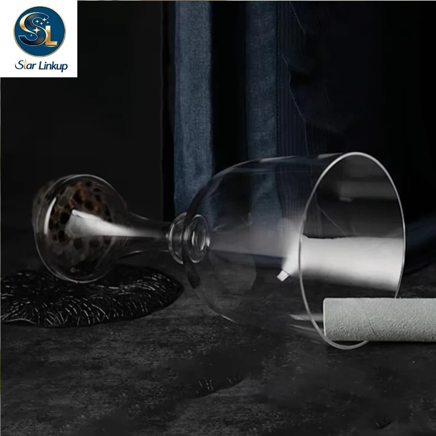 STAR LINKUP 7-8.5 Inch Transparent Quartz Crystal Chalice Singing Bowl, Tibetan Sound Bowl for Yoga Meditation Sound Healing
