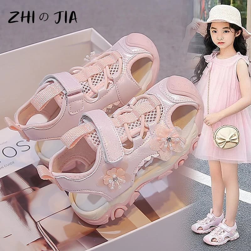 Sandali Estivi da Bambina Principessa, Scarpe da Spiaggia Traspiranti ad Asciugatura Rapida per Bambini, Sandali Casual Sportivi da Esterno 26-36