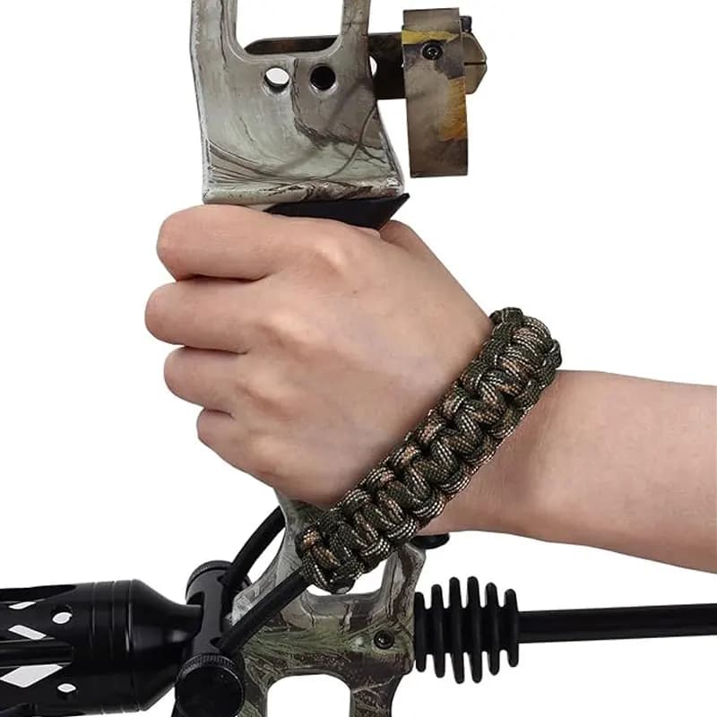 Cinghia da Polso Regolabile per Arco da Tiro con l'Arco, Cinghia Intrecciata da Caccia per Arco Compound, Accessorio per Tiro al Bersaglio