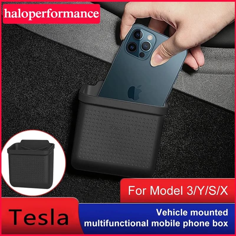 Per Tesla Modello 3 YX 2017-2022 2023 Scatola di immagazzinaggio Silicone nascosto Facile da installare Model3 ModelY Bag Box Accessori auto universali