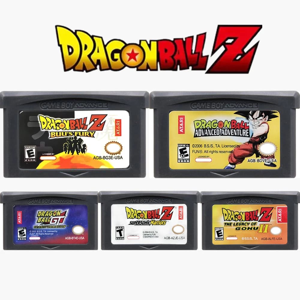Cartuccia di gioco GBA Dragon Ball per console di videogiochi a 32 bit, serie Advanced Adventure Supersonic Warriors Buu's Fury