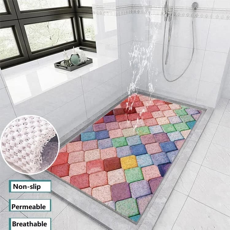 Tappetino in plastica antiscivolo permeabile in PVC Tappetino per porta del bagno Tappetino a spirale in mattoni Doccia Tappetino da bagno cavo Tappetino in PVC