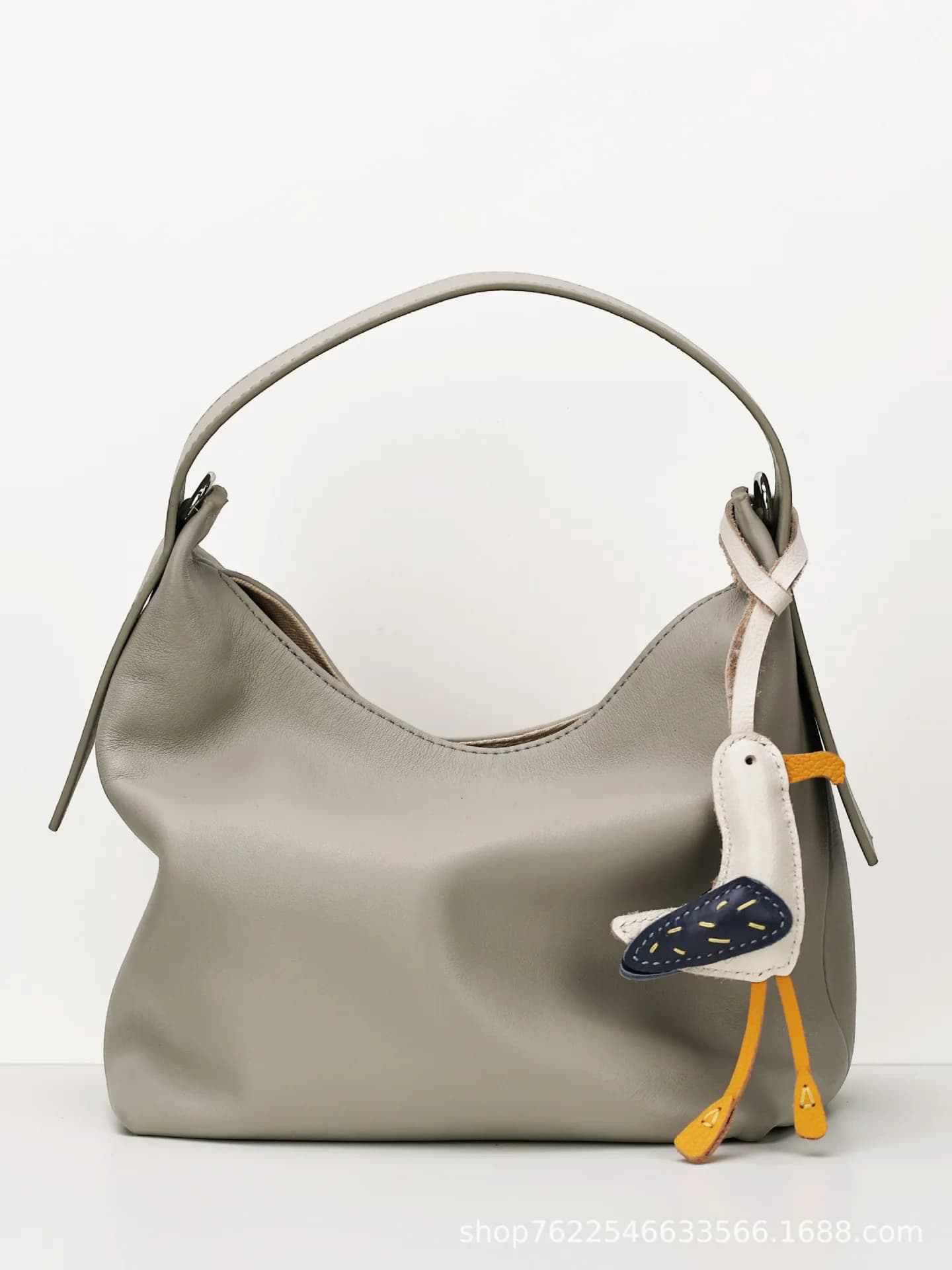 Ciondolo per borsa in pelle artigianale a forma di gabbiano, grazioso e adorabile, accessorio a tema oceano