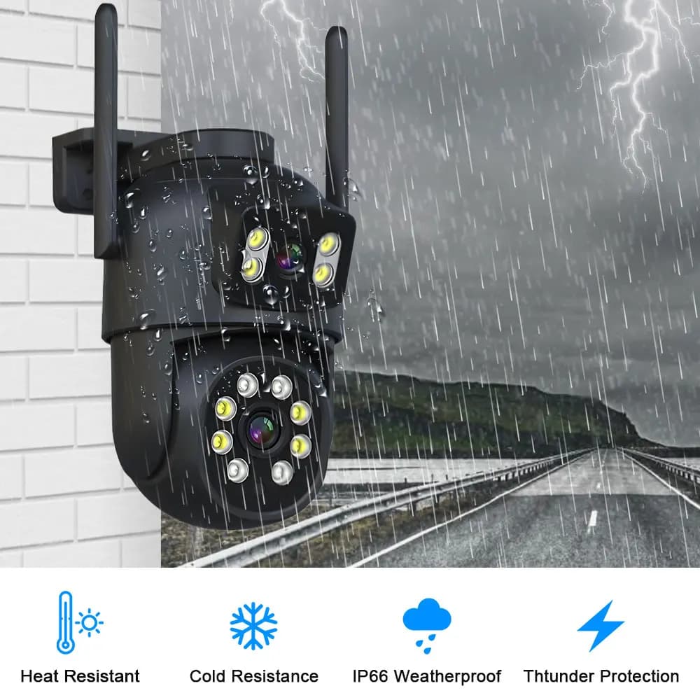 Kit telecamera di sicurezza PTZ Wifi 4K 8MP Kit di videosorveglianza CCTV con tracciamento automatico esterno 8CH Kit NVR wireless per visione notturna a colori