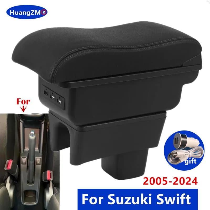 For Suzuki Swift Armrest Box For Suzuki Swift 2005-2026 Car Armrest Curved Surface Car Storage Box Dedicated Car Accessories