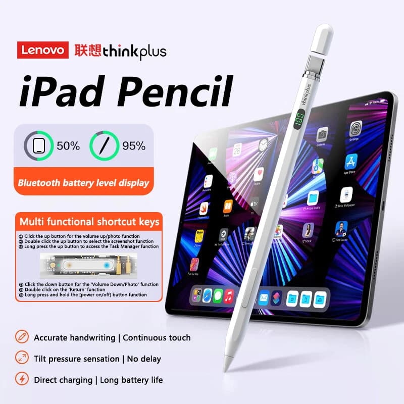Lenovo Thinkplus Dedicato al IPAD AIR6 PRO11 mini8 Penna stilo a matita per tablet da disegno Ipad Prevenire la penna touch BP26BL-AP