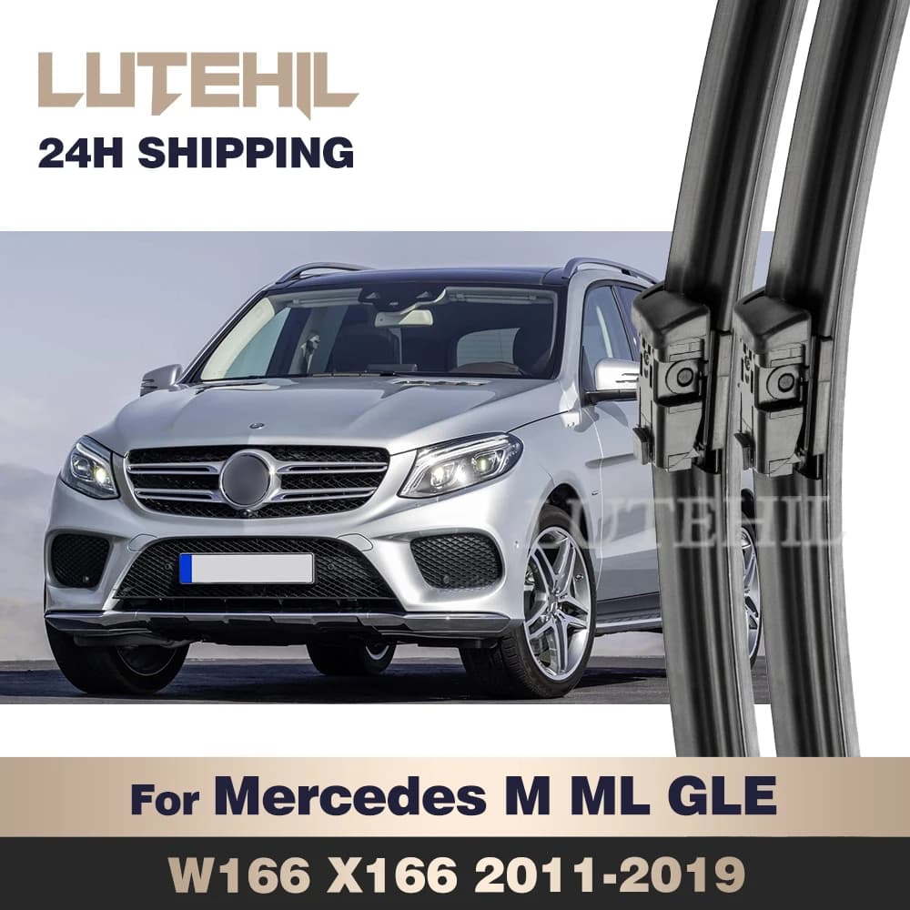 Per Mercedes-Benz M ML GLE W166 X166 2011-2019 2012 2013 Tergicristallo Spazzole Tergicristallo Anteriori Parabrezza Parabrezza Spazzola per Finestra 26 "+ 24"