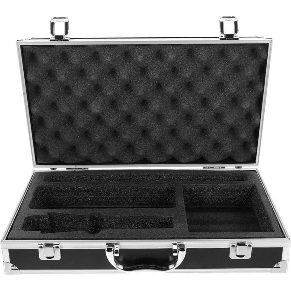 Custodia per microfono portatile Scomparto in spugna Custodia rigida per karaoke Custodia protettiva con manico Scatola per strumenti