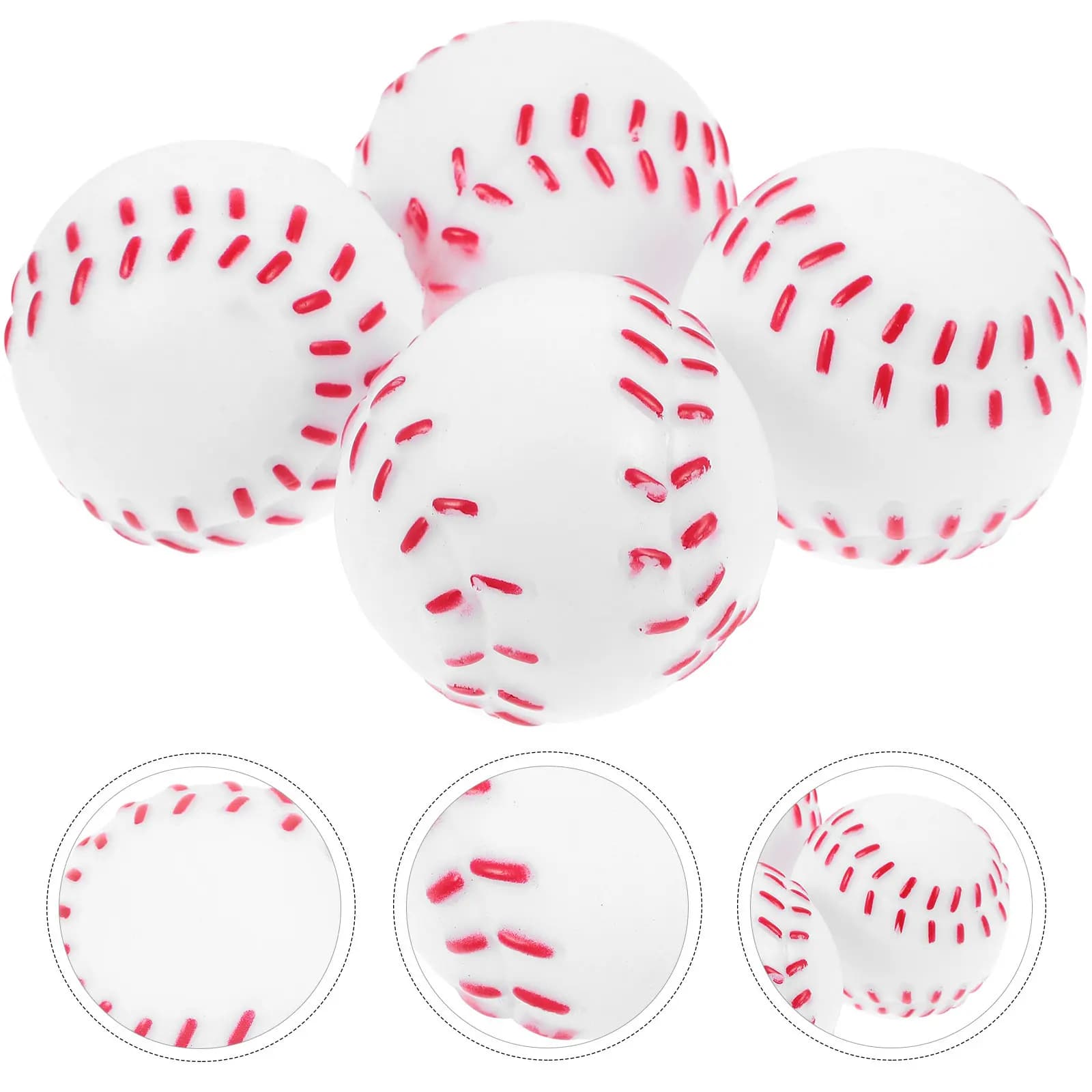 4Pcs Dog Squeaky Tennis Balls Bite-Resistant Rubber Chewing Ball for Small Medium Aggressive Dogs Ball for Dogs