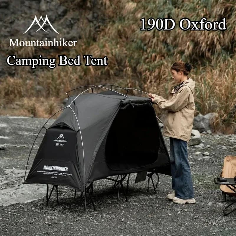 MOUNTAINHIKER 1 People Camping Tent Ultralight Hiking Tent Backpack Outdoor Camp Bed Tent 190D Oxford Windproof Aluminum Poles