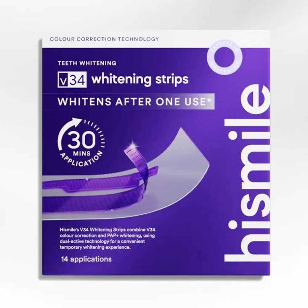 Hismile Strips Daily Whitenings for Tooth, Delicate Cleaning and Tooth Care, Plaque and Macchie Removal, Dentali Face Effect