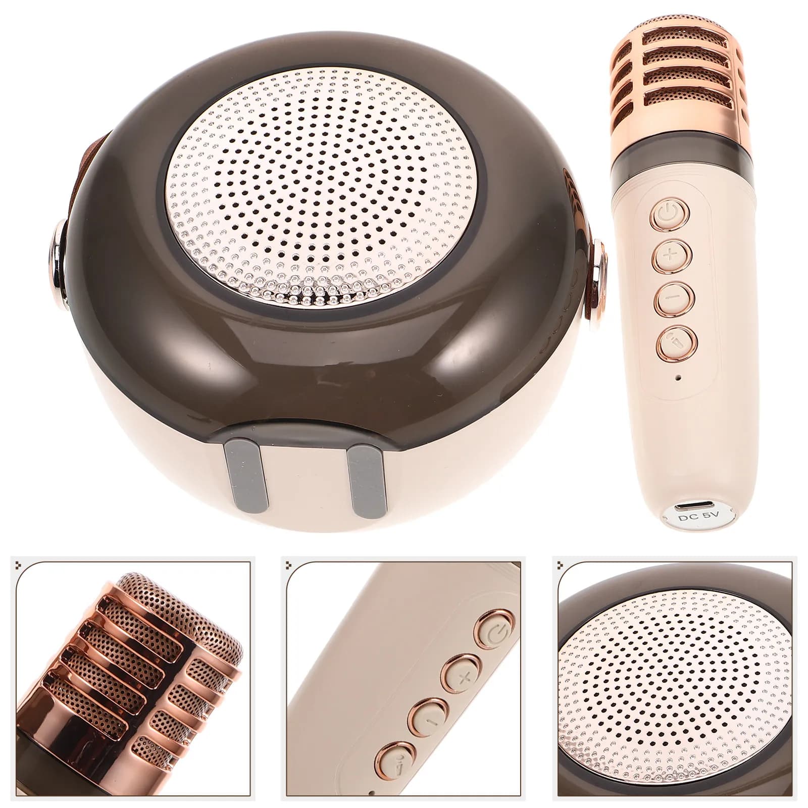 Portable Karaoke Machine with Wireless Microphone Mini Speaker for Family Camping Outdoor Parties
