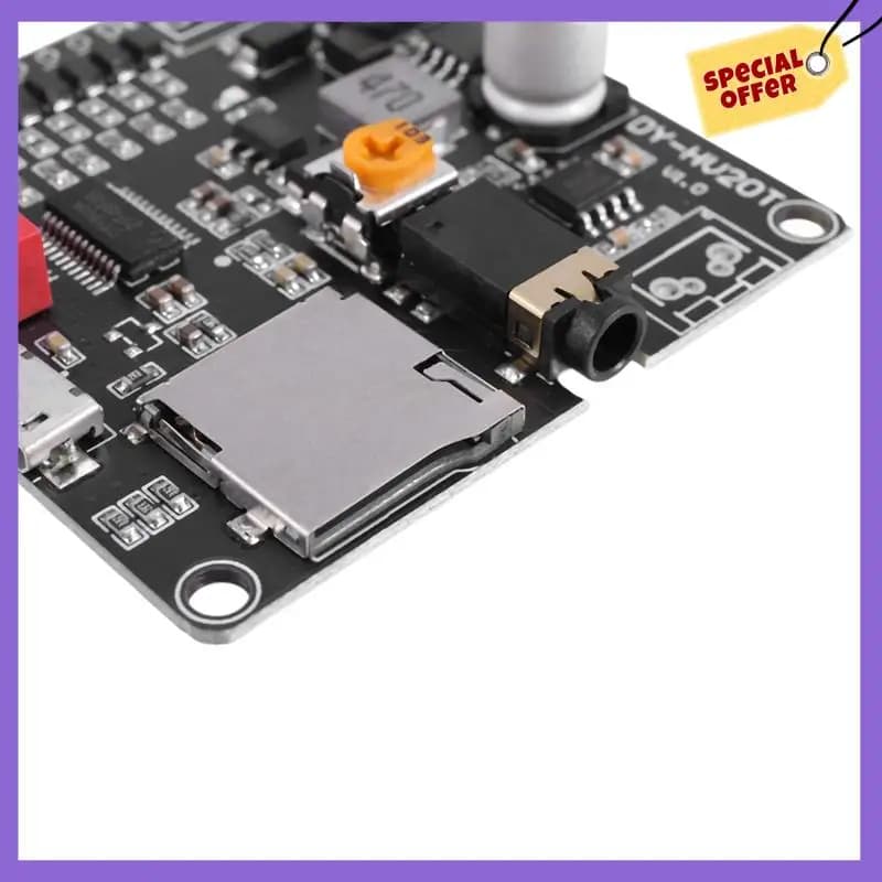 -A96Z 4X DY-HV20T Alimentatore 12V/24V Modulo di riproduzione vocale 10w/20W che supporta la scheda Micro-SD Lettore musicale MP3 per Arduino