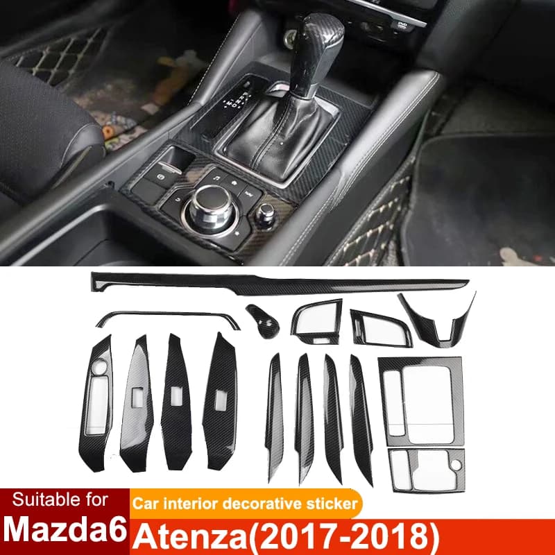 For Mazada 6 Atenza Auto Electric Window Elevator Button Dashboard Panel Cover Decorative Sticker Interior Editing Accessories