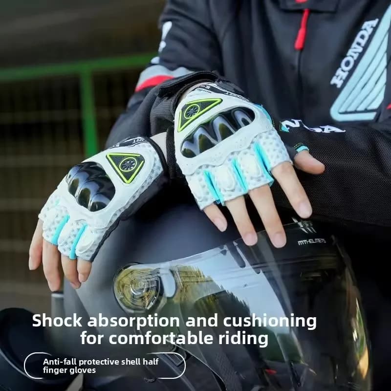 Guanti protettivi da moto per unisex, guanti traspiranti antiscivolo con touch screen, guanti resistenti all'usura per guida fuoristrada