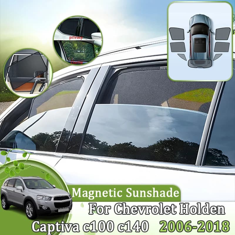 Parasole magnetici per auto per Chevrolet Holden Captiva C100 C140 2006 ~ 2018 Tenda per parabrezza anteriore Anti-UV Auto Shades Accessori