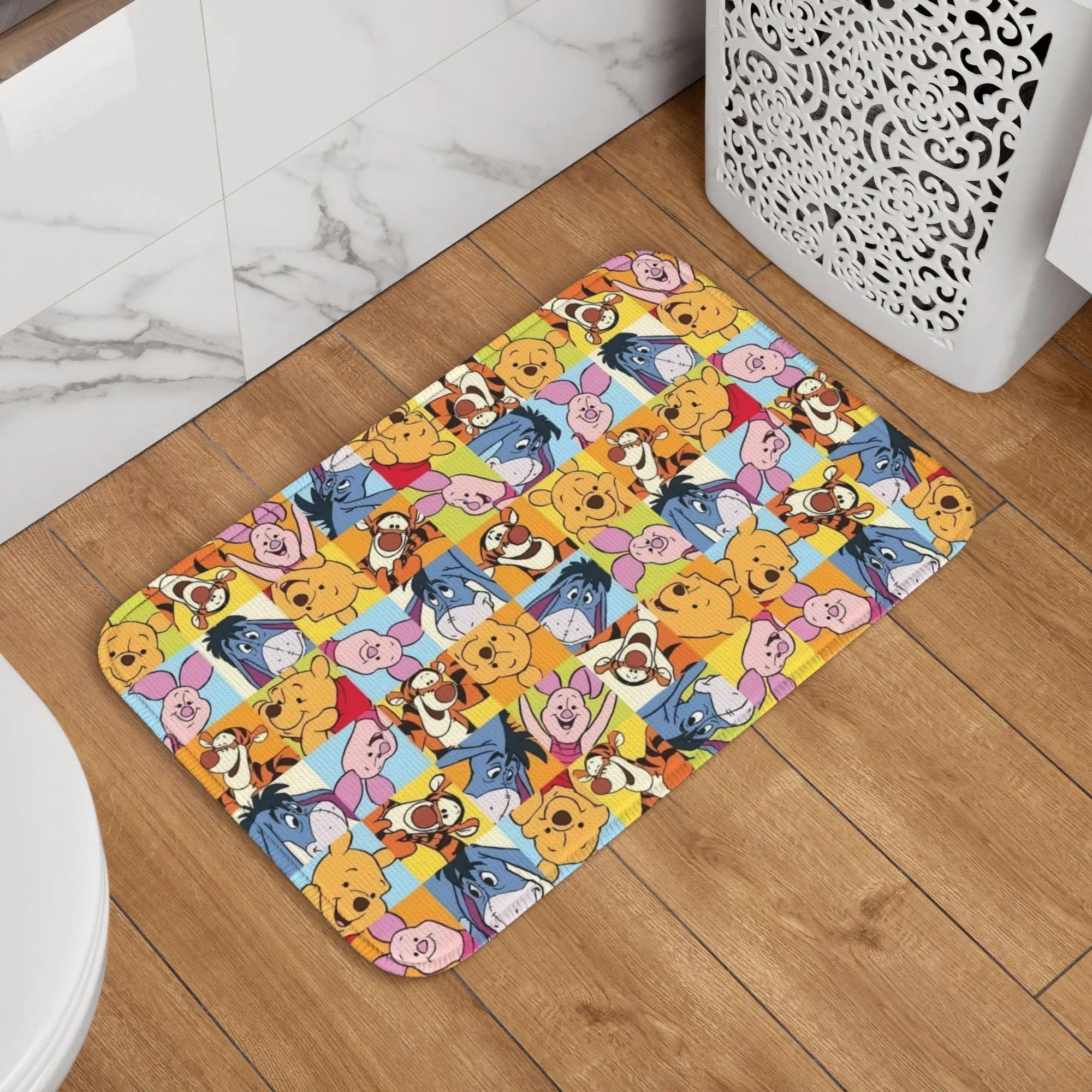 Tappetino d'Ingresso Personalizzato con Winnie the Pooh, Tappeto Decorativo per Interni, Bagno, Cucina e Toilette