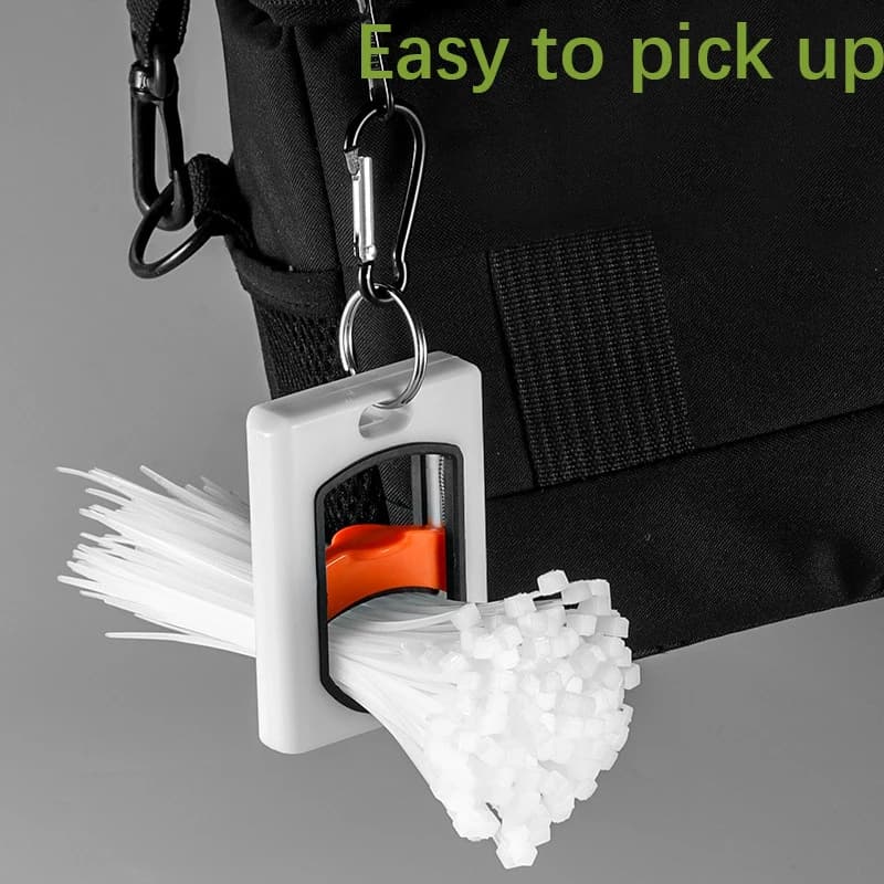 1-3pc Organizzatore per fascette Porta fascette Strumento portatile per riporre fascette per cavi Bagliore notturno Clip a molla in plastica leggera