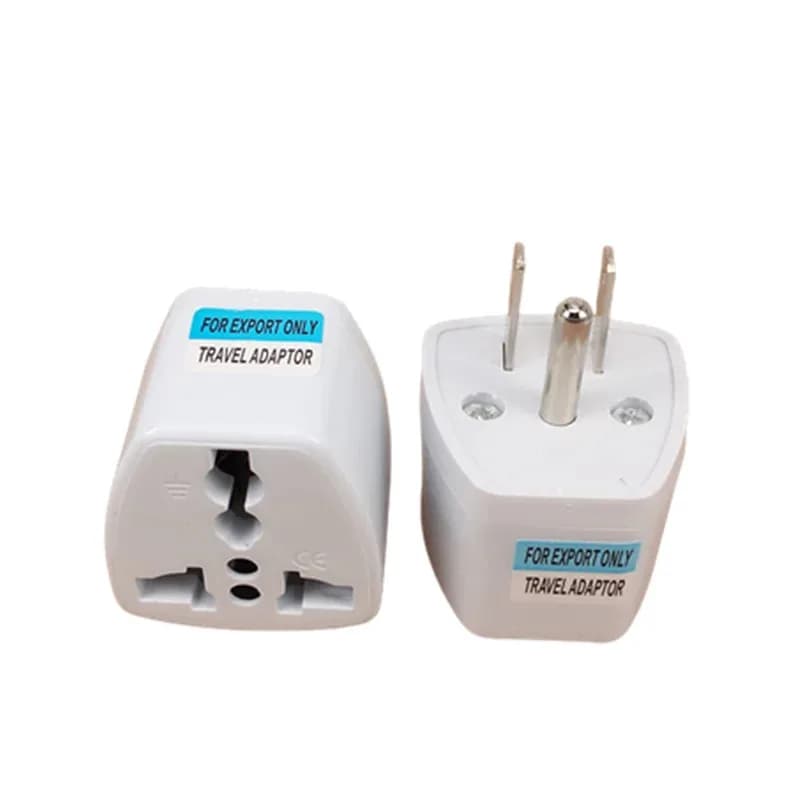 2 pz/1 pz Universale EU UK AU a US USA 3 Pin USA Spina Canada Convertitore Adattatore Spina di Alimentazione da Viaggio CA.