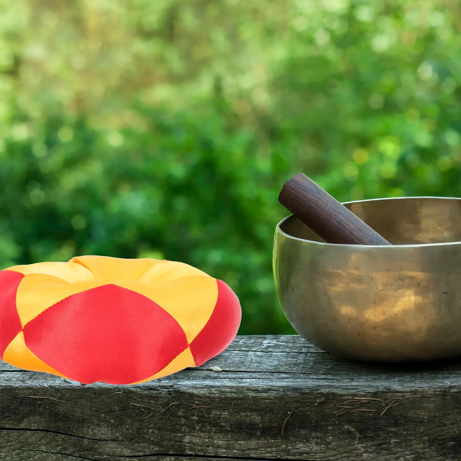 Buddha Sound Bowl Cushion Sturdy Supple Fabric Tibetan Singing Bowl Mat for Buddhist Meditation Practice Compact Easy-Carry