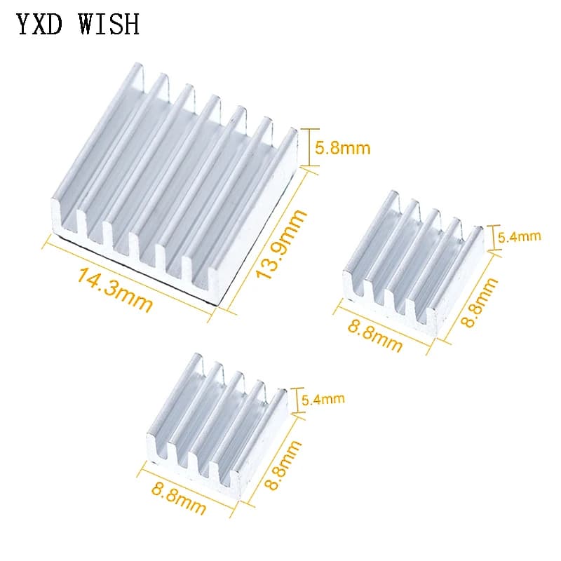 30 pcs Set Aluminum Heat Sink Sticker Raspberry Pi Cooling Heat Sink Radiator Kit For Raspberry Cooling Pi 2 B