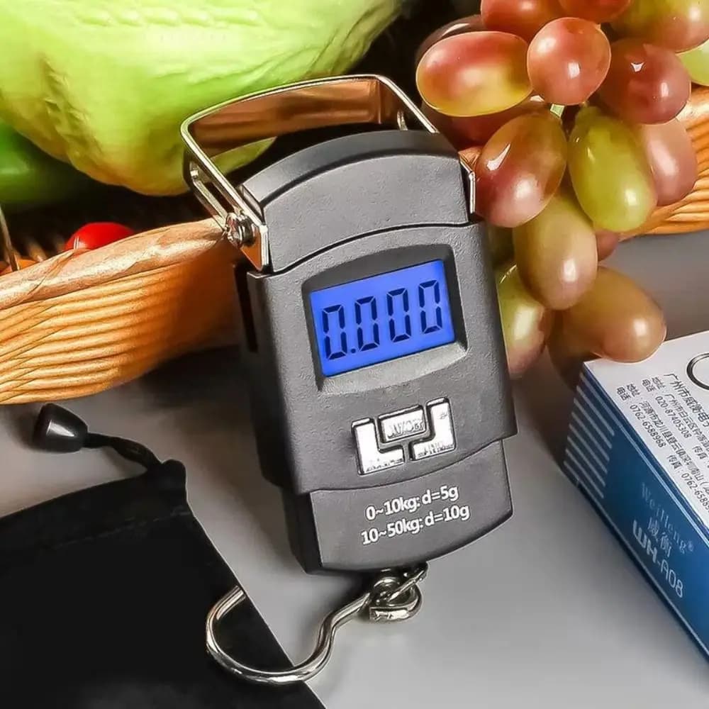 Black Color Portable Luggage Scale 10g Precision LCD Display Electronic Scale 50kg Capacity Hook Design Mini Scale Portable Use