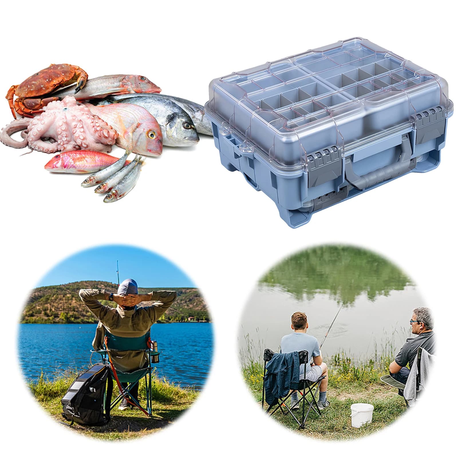 Scatola Universale per Attrezzatura da Pesca, Organizzatore per Utensili e Accessori, Regalo Sorpresa di Natale per Uomini e Donne